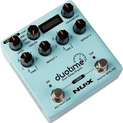 NUX Duotime Stereo Delay Pedal with Independent Time,Analog Verb Delay,Tape Echo