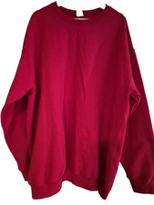 Port & Company Essential Fleece Sweatshirt 3XL Beautiful Red Long Sleeve Unisex