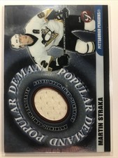Martin Straka 2003-04 Topps Pristine Popular Demand GAME USED JERSEY PENGUINS