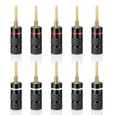 HiFi Flex Pin Banana Plugs, 2mm pin Banana connectors/Plugs, for Spring-Loade...
