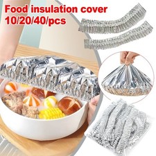 Reusable Aluminum Foil Food Covers Bowl Dish Elastic Kitchen 10-40PCS UK