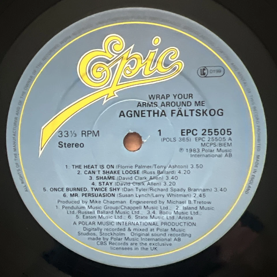Agnetha Faltskog (ABBA) – Wrap Your Arms Around Me LP 1983 TESTED EX/VG+ VIDEO - Image 4 of 4