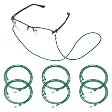 6 Pcs Eyeglasses Chains for Women, Eyeglasses Chain with Lanyard, Green