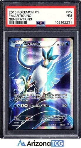 Pokemon 2016 Articuno 25/83 Full Art Holo Generations PSA 7