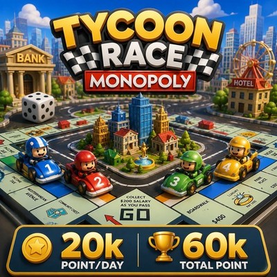 BEEP BEEP RACE Event Monopoly 20k Point/Round Total 60k Point   