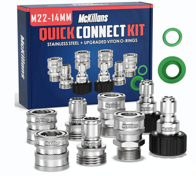 #ad #ad McKillans M22 14mm Pressure Washer Quick Connect Kit 3 8quot; Stainless $58.99