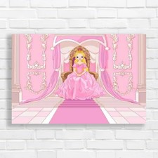 Princess Sits On A Throne Canvas Print Large Picture Wall Art