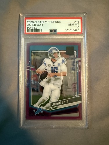 2023 Panini Clearly Donruss - Jared Goff #18 Purple /199