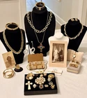 Beautiful Antique Victorian Vintage Costume Jewelry Large Lot Old Photos