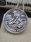 1983 Engelhard American Prospector 1 oz .999 Fine Silver Round Key Date See Pics