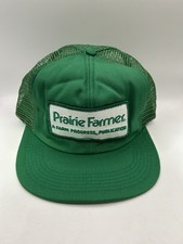 Vintage Prairie Farmer Magazine Patch Trucker Hat Cap Farming - Made In USA