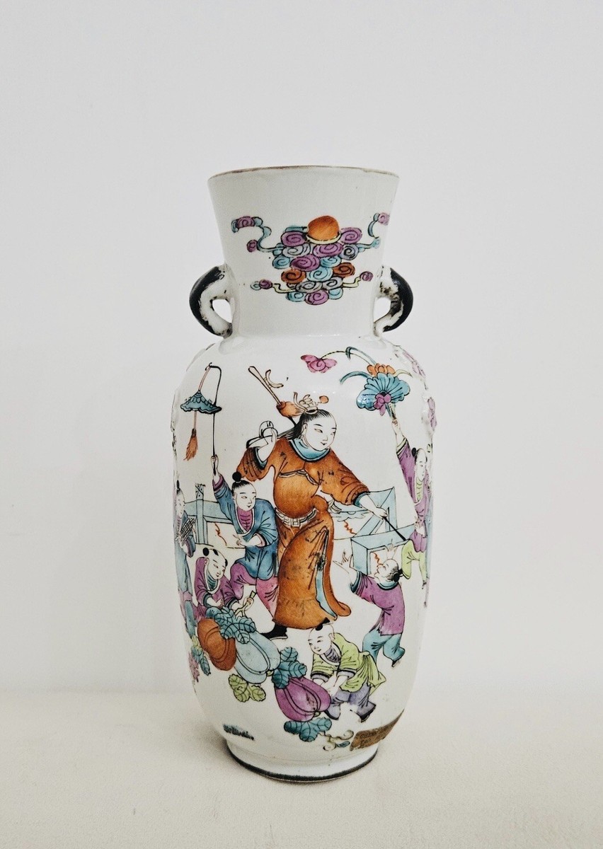 李朝　朝鮮美術　時代物青磁　古美術骨董品　酒器?花入　H29.5cm Antique Chinese Porcelain Vase,Tao Kuang Period (1821-1850