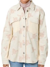 Washed Almond Embroidery Jacket