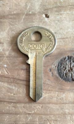 COIO Brass Blank Key 1 3/4'' marked CURTIS IND.  EAST LAKE O. unmarked