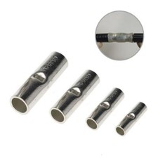 Copper Butt Straight Connection Terminal / Battery Cable Wire, Crimp or Solder
