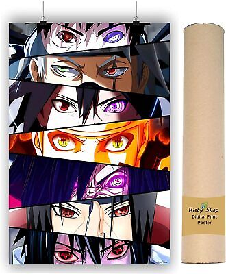 Naruto Eyes Poster Poster – Anime Town Creations