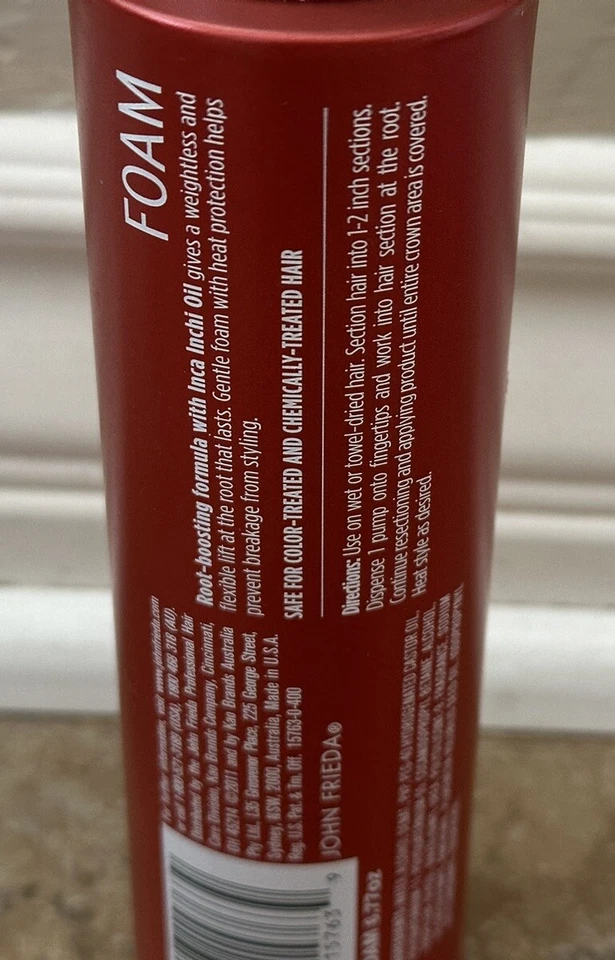 John Frieda Reparación Completa Protección Root Lift Espuma 6.77 OZ 1 Botella DESCONTINUADA  Foto 4 de 4