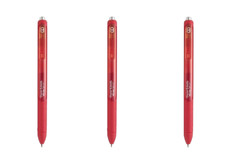Paper Mate InkJoy Gel Pens Retractable Smooth 0.7mm Red 3/Pk Office School