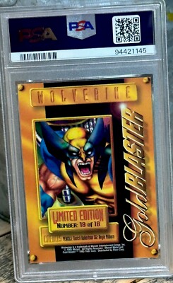 1995 MARVEL METAL WOLVERINE GOLD BLASTER #18 GEM MINT PSA 10 NICE