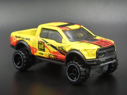 2017 - 2020 Ford F150 Raptor Pick-Up Camion Giallo 1:64 Scala Modellino Auto - Foto 8 di 8