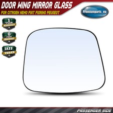Image of Electric Wing Mirror Glass Passenger Side for Citroen Nemo Fiat Fiorino Peugeot