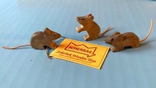 Mouse lot of 3 mice, hand made WALDORF wooden TOY figure Ostheimer type Scherbak