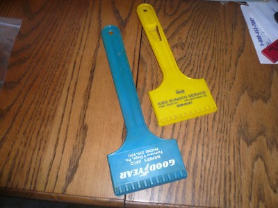Goodyear & Sunoco Service Advertising Car Ice Scrapper 