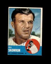 Bill Skowron Hand Signed 1963 Topps Los Angeles Dodgers Autograph