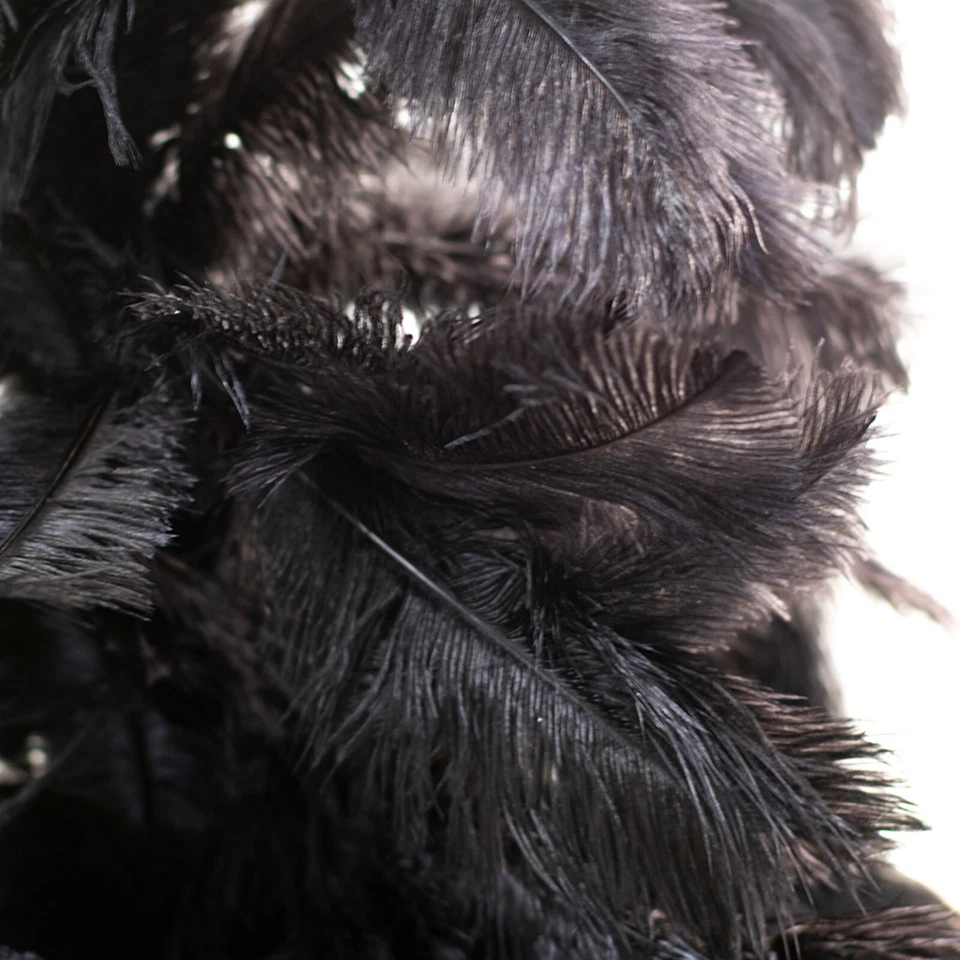 Black Ostrich Feather Christmas Tree Real Bird Feather Branches Stand Included - Image 4 of 4