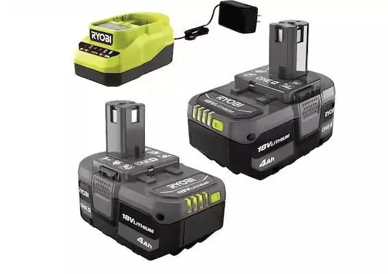 Ryobi PSK006 ONE 18V 2 4Ah Batteries and 1 Charger Kit