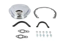 Mr Gasket 4590 Chrome Timing Cover - Small Block Chevy 55-87 w/ Gaskets & Bolts