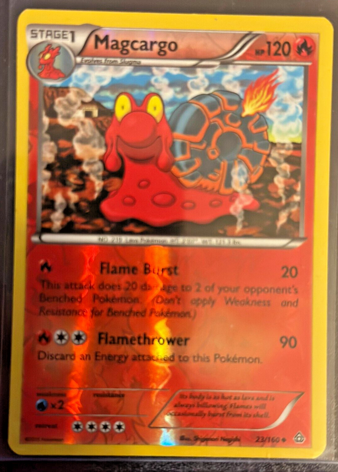 Pokemon TCG Magcargo 23/160 Primal Clash Reverse Holo NM