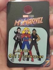 Ms. Marvel Studios Comics Enamel Ladies Get Information Hat or Lapel Pin New MOC
