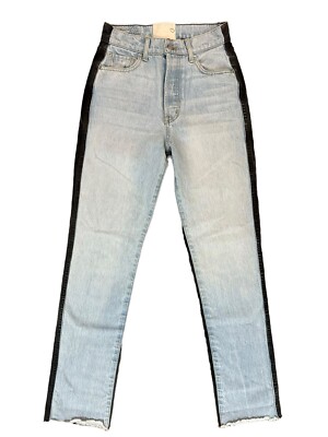 Revice Denim Color-block Two Tone Blue Black Denim Jeans