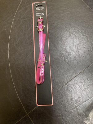 Boots And Barkley Glamour Fuchsia Bow Dog Collar Small NWT See Pics