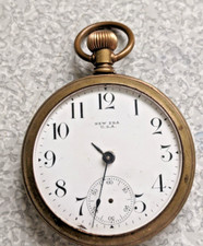 OROLOGIO DA TASCA VINTAGE - NUOVA ERA - USA - DORATO NON FUNZIONANTE