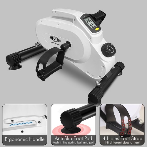 Mini Exercise Bike Portable Pedal Arm Leg Foot Cycle Pedal Exerciser Trainer - Picture 23 of 24