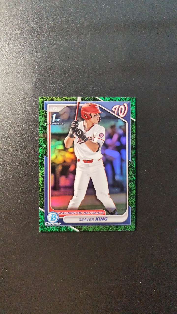 Seaver King 2024 Bowman Draft Chrome 1st Green Grass Refractor /99 -MIC