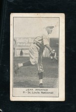 1921 E220 National Caramel Jeff Pfeffer St. Louis Cardinals VG