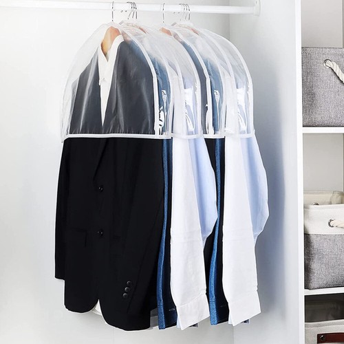 6Pcs Clear Plastic Shoulder Cover Garment Transparent Clear Clothes Bag - Bild 9 von 12