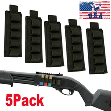 5x 5 Rounds 12 Gauge Tactical Shotgun Shell Holder Card Ammo Cartridge Pouch