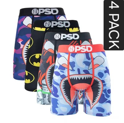 PSD MENS BOXER BRIEF UNDERWEAR 4 PACKS