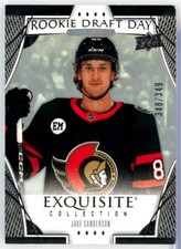 2022-23 Exquisite Collection Rookie Draft Day #RDDSA Jake Sanderson RC /349