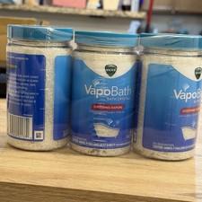 Vicks VapoBath Bath Crystals 3 Pack 15 oz Soothing Vapors Eucalyptus Menthol