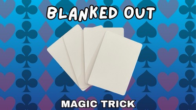 #ad #ad Blanked Out – Blue Make 4 Playing Cards Turn Into 4 Blank Cards New Magic Trick $5.50