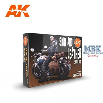 AK Interactive S.L. AK-11613 SKIN AND LEATHER COLORS SET (3rd Generation)