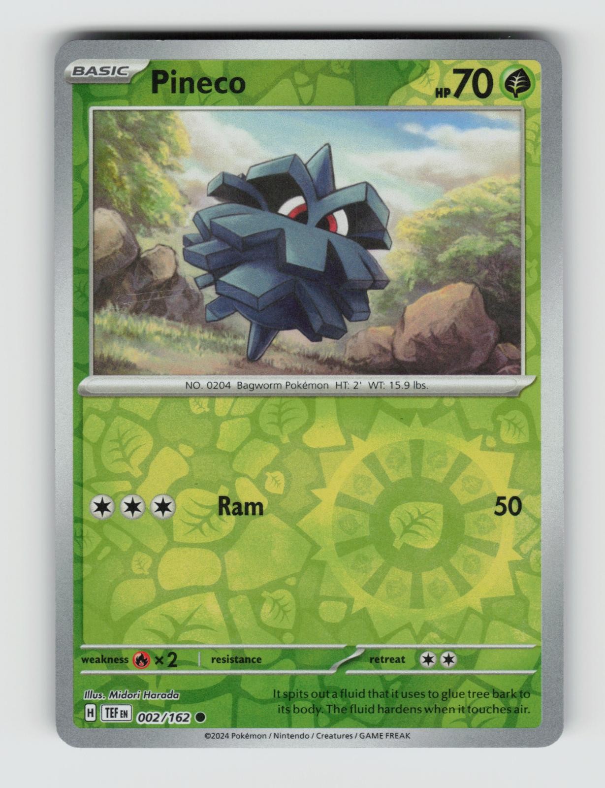 Temporal Forces 002/162 Pineco Reverse Holo C NM