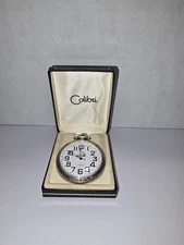 Colibri Quartz Pocket Watch Railroad Style Needs New Battery