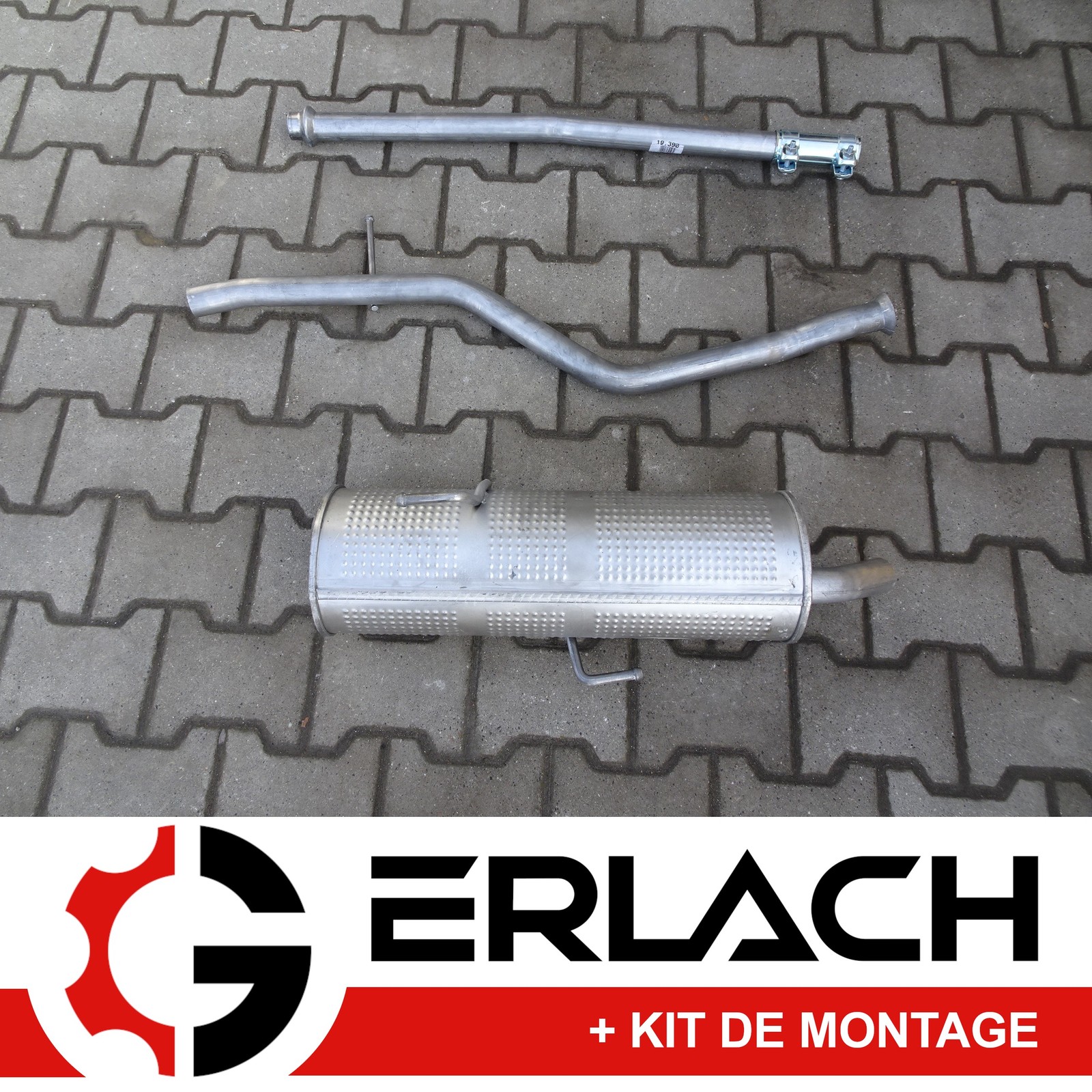 Silencieux d'Échappement Arrière pour Peugeot 206 1.1 1.4 Essence en Acier Allié