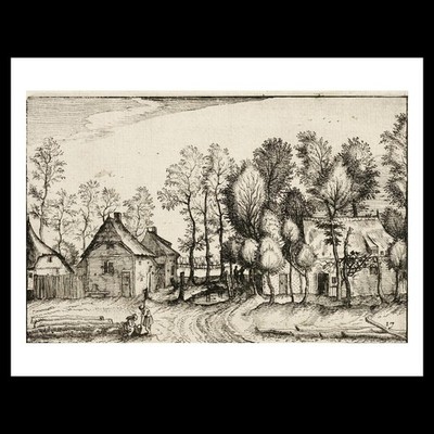 Claes Jansz. Visscher - Landscape with Hewed Trees (1612) Art Card Print